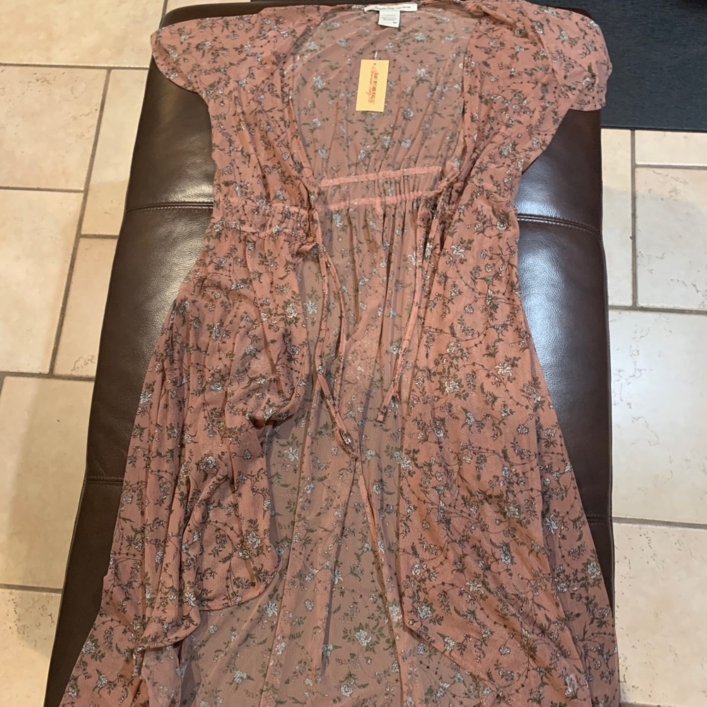 Long Mauve Cardigan